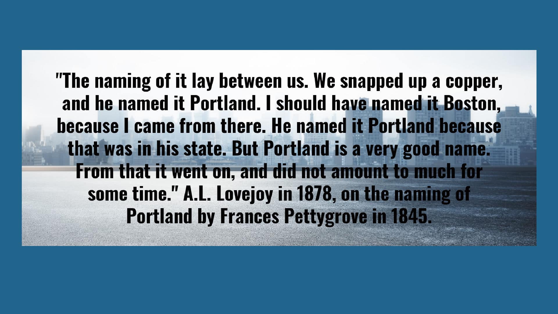 how portland got it's name