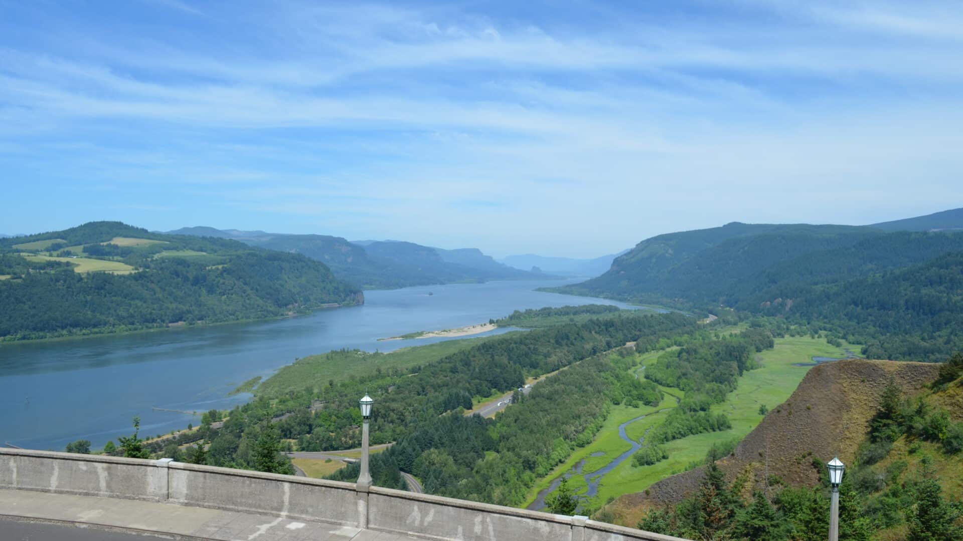 Looking east up the Columbia River from Vista House