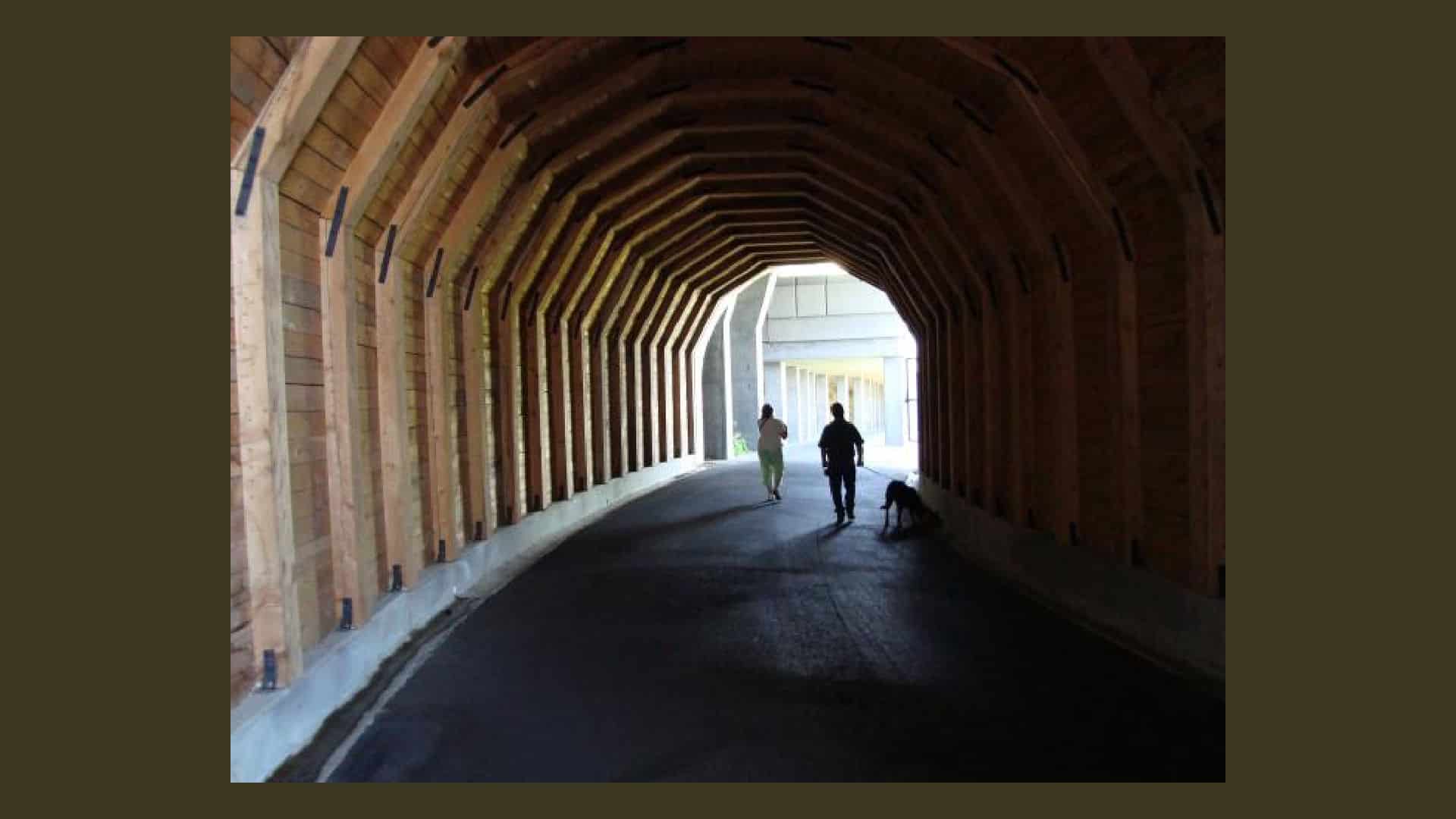 Twin Tunnels on the Mark Hatfield trail of the Historic Columbia River Hwy